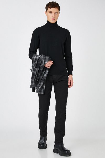 Koton Men's Black Sweater 3WAM70115HT