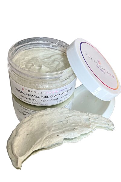Crystalclem Beauty Mineral Kil Maskesi Nane Lavanta Ve Sodalit Doğaltaş Maske Fırçası Ikili Set