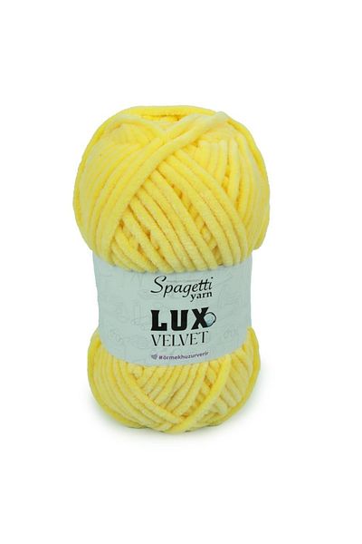 Spagettiyarn Πλεκτό νήμα Lux Velvet Soft Yellow Velvet