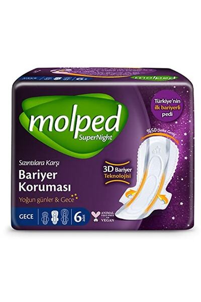 Molped Supernight Uzun Gece Pedi (1 X 6 Adet)