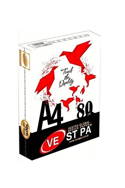 Vestpa White A4 Copy Paper 500 Sheets 80 Grams 1St Quality