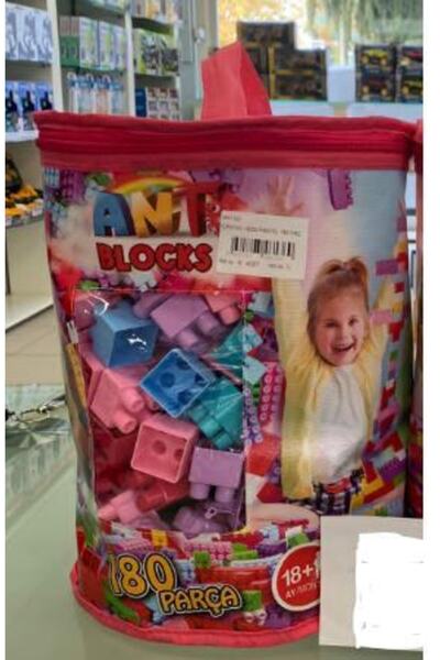 Asya Oyuncak كتل النمل 180 قطعة كتل حقيبة باستيل Ant182