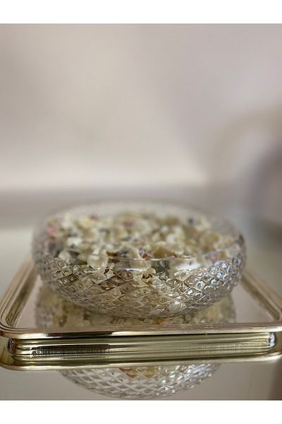 dekorasyon garajı وعاء سلطة قطع كريستال 22 سم