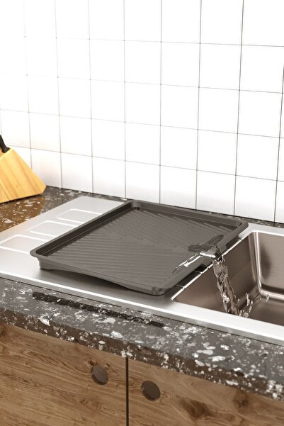 Genel Markalar OLUKLU BULAŞIK KURUTMA TEPSİSİ MAT SİYAH KB099