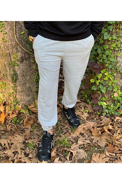 BSBSPOR Casual Ανδρικό Γκρι Άνετο Φούτερ Jogger