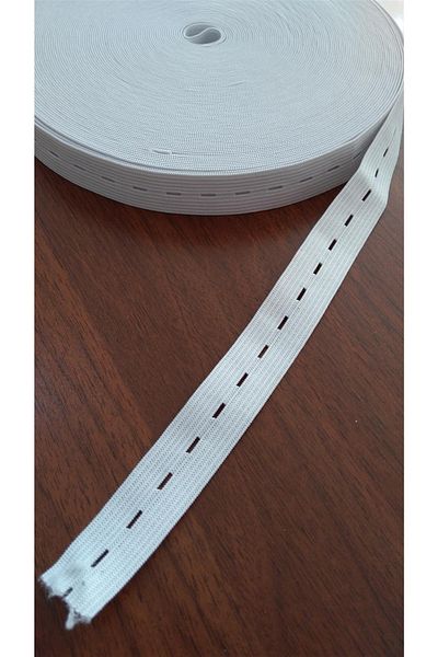 Engin TT Perforated Rubber Enli Elastic Strip (white-1 Meter)