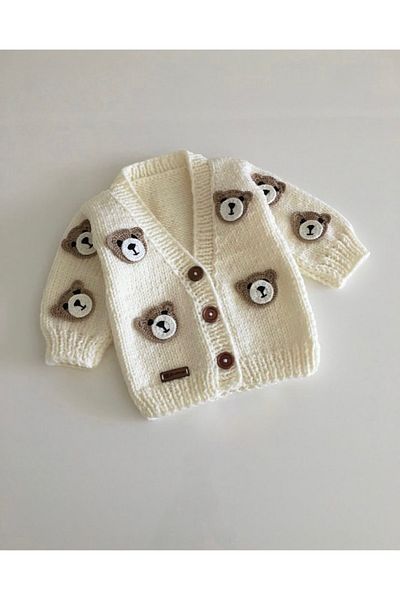 Tasarı Sanatı Baby/Kid Special Design 100% Cotton Knitted Vest-Cardigan