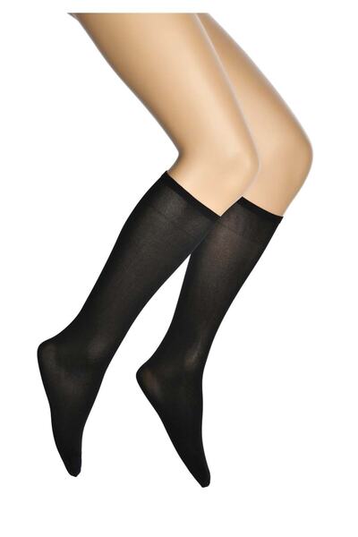 ORAL Or-al Pachet de 3 șosete pentru genunchi cu mousse groase de 70 de denari pentru femei-500-negru