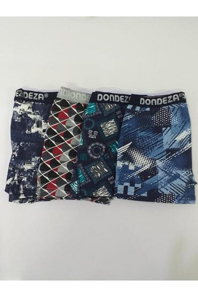 DERYA Pack of 4 Dondeza Patterned Boys' Boxers