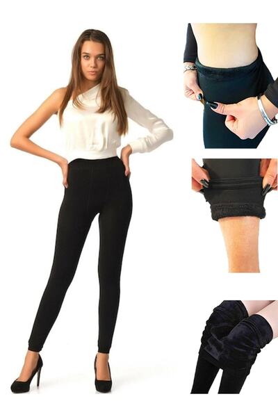 secret moda Γυναικείο βελούδινο βελούδινο κολάν διπλής στρώσης, ελαστικό, ζεσ...