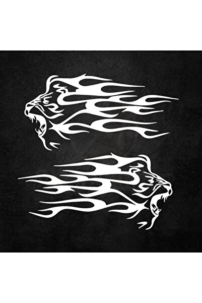 Akçay Sticker (2 Adet) Aslan Sticker Lion Araç Sticker Arma Sticker Oto Takım...