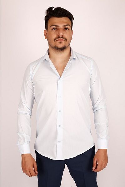 FATELLA Men's Classic Cut Long Sleeve Regular Fit Shirt