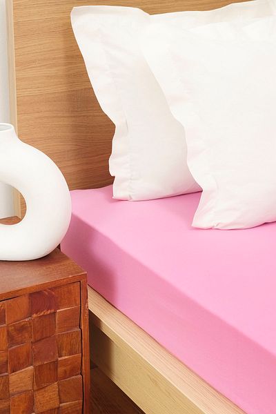 Karaca Home Fuchsia Combed Cotton Single Fitted Bed Sheet