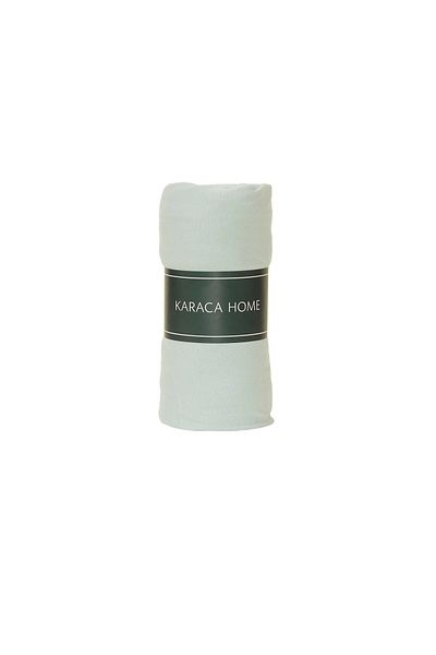 Karaca Home Green Combed Cotton Double Fitted Bed Sheet