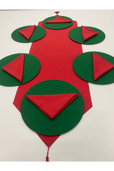 NATURAL HOME American Service New Year Concept Red Green Table Set