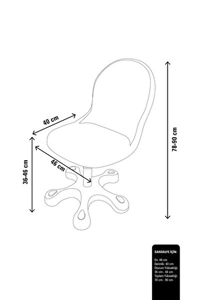 Popcorn Kids Cotton Candy Çalışma Sandalyesi 8-14 Yaş