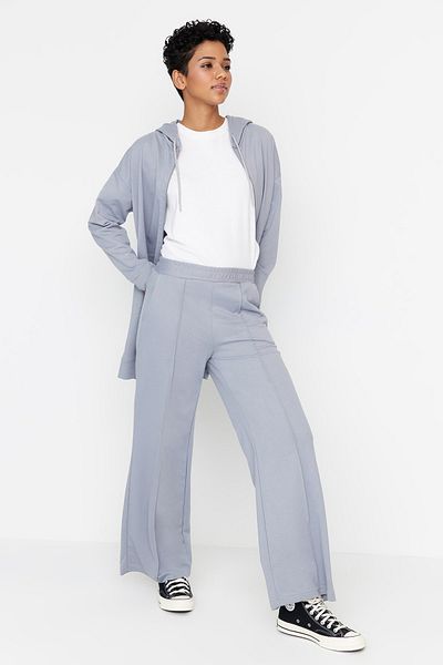 Trendyol Modest Sweatpants - Blue - Wide leg