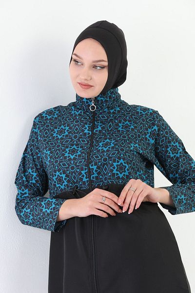 Remsa Mayo Parachute Fully Covered Hijab Swimsuit Nida 2103 Green