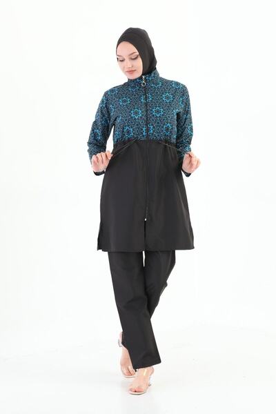 Remsa Mayo Parachute Fully Covered Hijab Swimsuit Nida 2103 Green