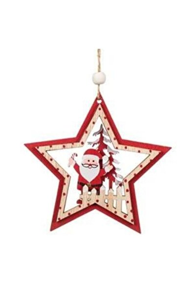 parti sürprizi Božićno drvo, Deda Mraz, zvezda, ukrasni ornament, 11 cm, 1 komad