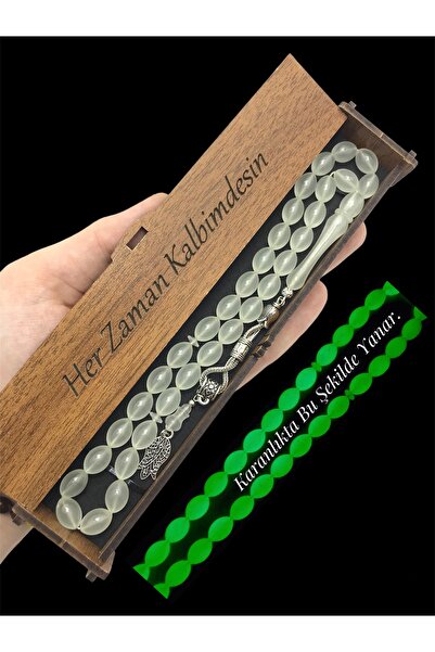 KANUNİ TESBİH Mărgele de rugăciune cu evidențiere de tăiat de orz - cu cutie ...