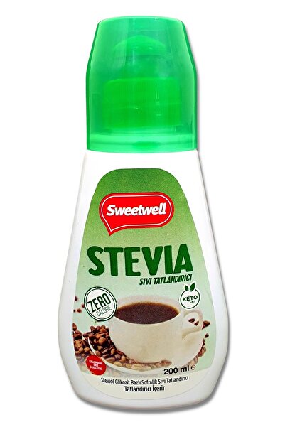 Sweetwell Stevia Sıvı Tatlandırıcı Sıfır Kalori 200 Ml