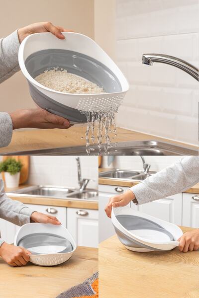 Turnberry مصفاة سهلة الطي، حوض قابل للطي متعدد الوظائف