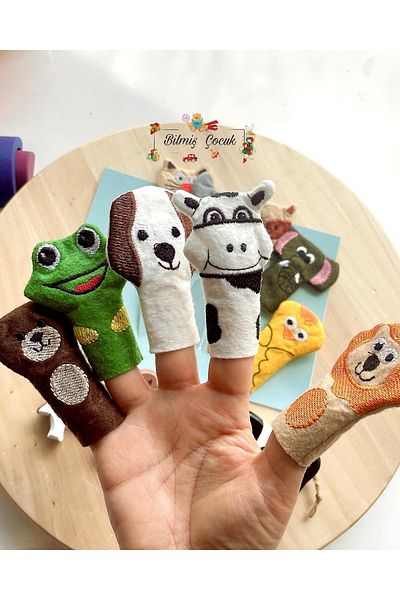 BİLMİŞ ÇOCUK Finger Puppet Animals Set of 10