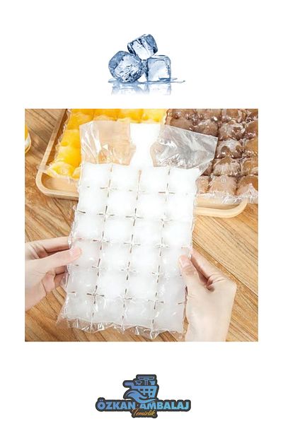 Özkan Ambalaj Temizlik Ice Bag / Ice Bag / Ice Cube 10 Bags 28 Cubes in Each Bag