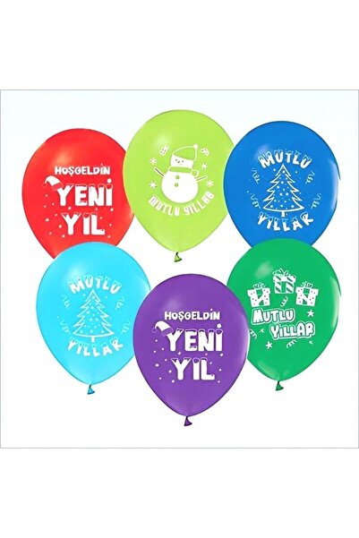 parti sürprizi بالون لاتكس سنة جديدة سعيدة 10 قطع