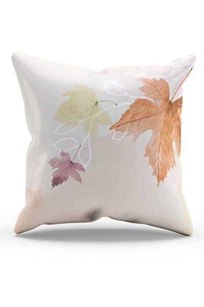 Moud's Double Sided Printed Leaves - 2 Patterned Suede Throw Pillow Covers