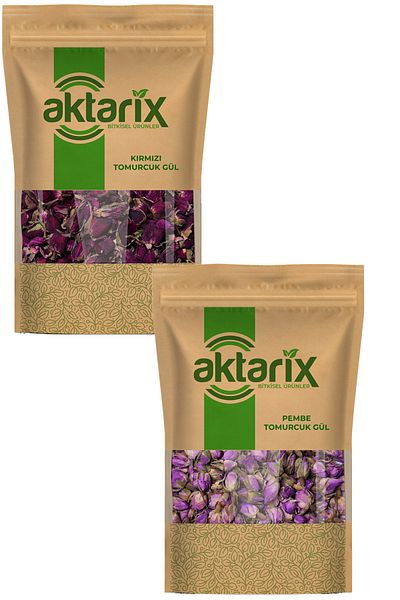 aktarix 2 Pack Bud Dried Rose 25 Gr Red 25 Gr Pink Total 50 Gr