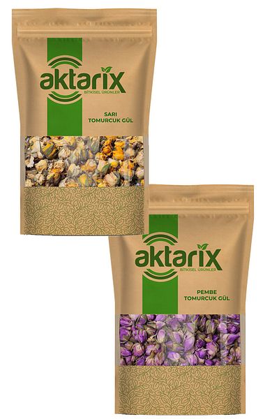 aktarix 2 Pack Bud Dried Rose 75 Gr Yellow 75 Gr Pink Total 150 Gr