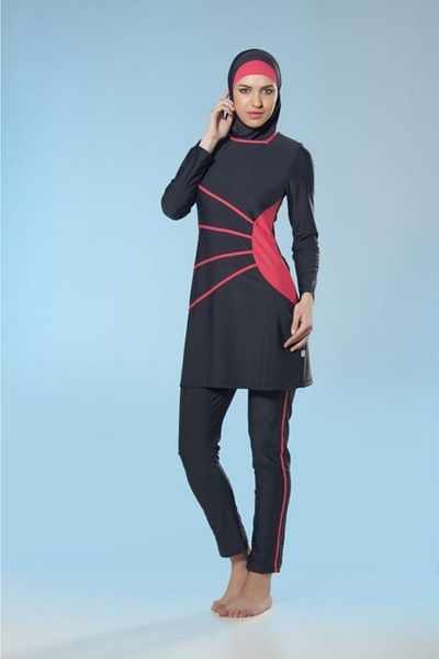 Adasea 0385 Σκούρο Ναυτικό Ολόσωμο Lycra Hijab Μαγιό