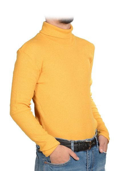 FATELLA Unisex Full-Neck Slim Fit Model Knitwear Turtleneck Sweater