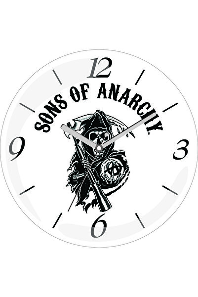 Şart Hediye ساعة حائط زجاجية حقيقية منحنية من أبناء أنارشي 30 سم
