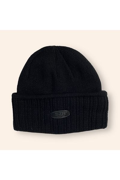 Sadık Collection Siberia Thermal Knitted Black Beret 2329