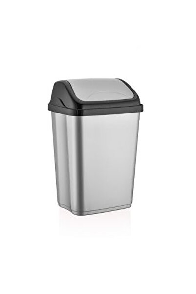 RNL04 16 Litre Smart Kapaklı Plastik Gri Çöp Kovası