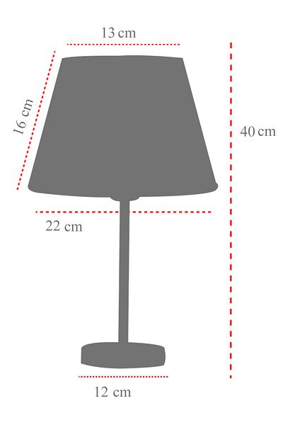 EvLight Black Single Lampshade Metal Table Lamp White