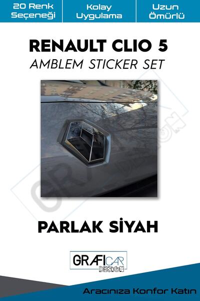 GRAFİCAR Renault Clio 5 Amblem Kaplama Sticker Set