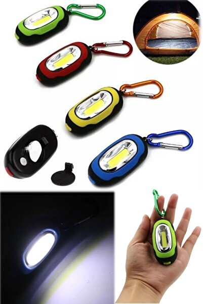 MOBGİFT Mini Taşınabilir Kanca Anahtarlıklı El Feneri Çok Fonksiyonlu Kamp La...