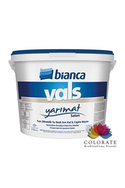 Bianca Vals Yarı Mat (Tam Silinir )Saten Iç Cephe Boya 2,5 Lt