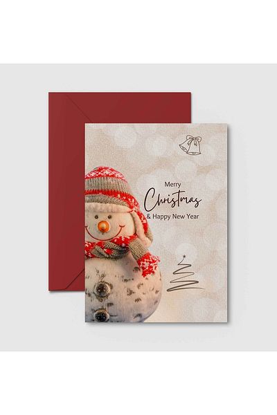 HRS Postcard - Greeting Card & Envelope New Year New Year Christmas Christmas