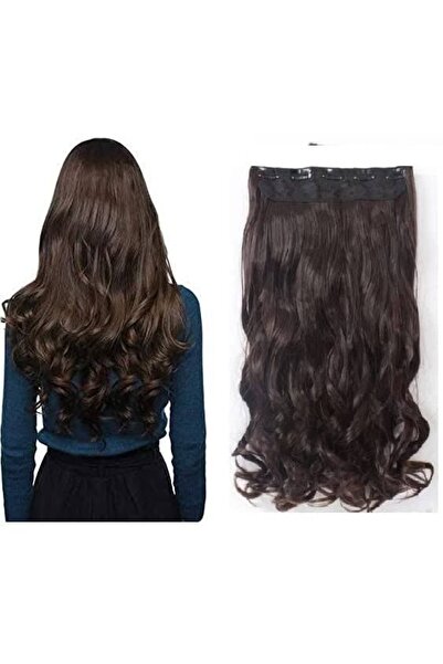 CESLİFE Kestane Renk Dalgalı Yarım Ay Çıt Çıt - Fön Maşa Uygulanabilir Yıkana...