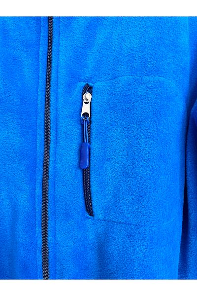 EGEUNIFORM Blue Fleece Jacket Coat Saks Blue Men Women Unisex