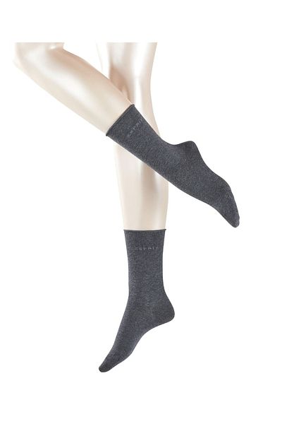 Esprit 2er-Pack Damen-Socken – Rollrand, toller Baumwollmischung, einfarbig
