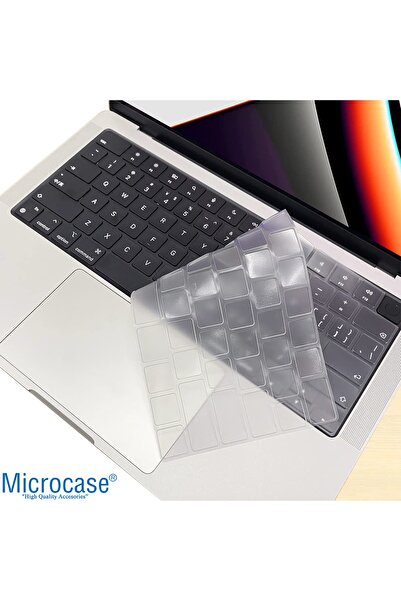 Microcase Macbook Air 13.6 M2 A2681 Mlxw3tu/a Silikon Klavye Koruması Us Şeffaf - Al3193