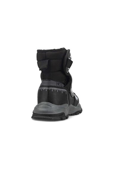 Alessio 2221 Furry Warm Lining Kids Snow Boots Black Smoked