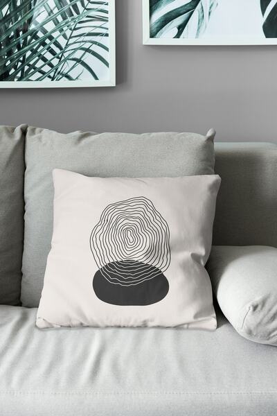 Moud's Double Sided Printed Real Art Patterned 4-Piece Combination Suede Throw Pillow Case