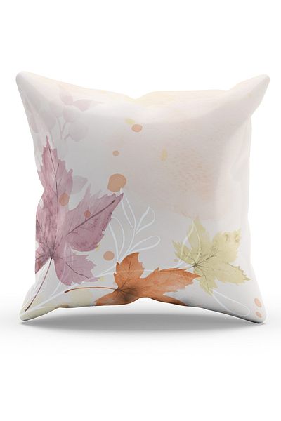 Moud's Double Sided Printed Autumn Leaves Patterned 4-Piece Combination Suede Throw Pillow Case
